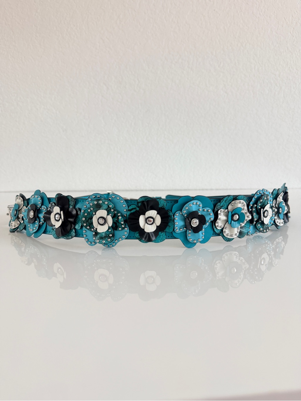 Michael Kors Blue Multi Color Floral Crossbody Shouder Strap